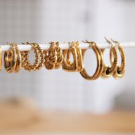 RVS creool ovaal 21mm "basic" - goud