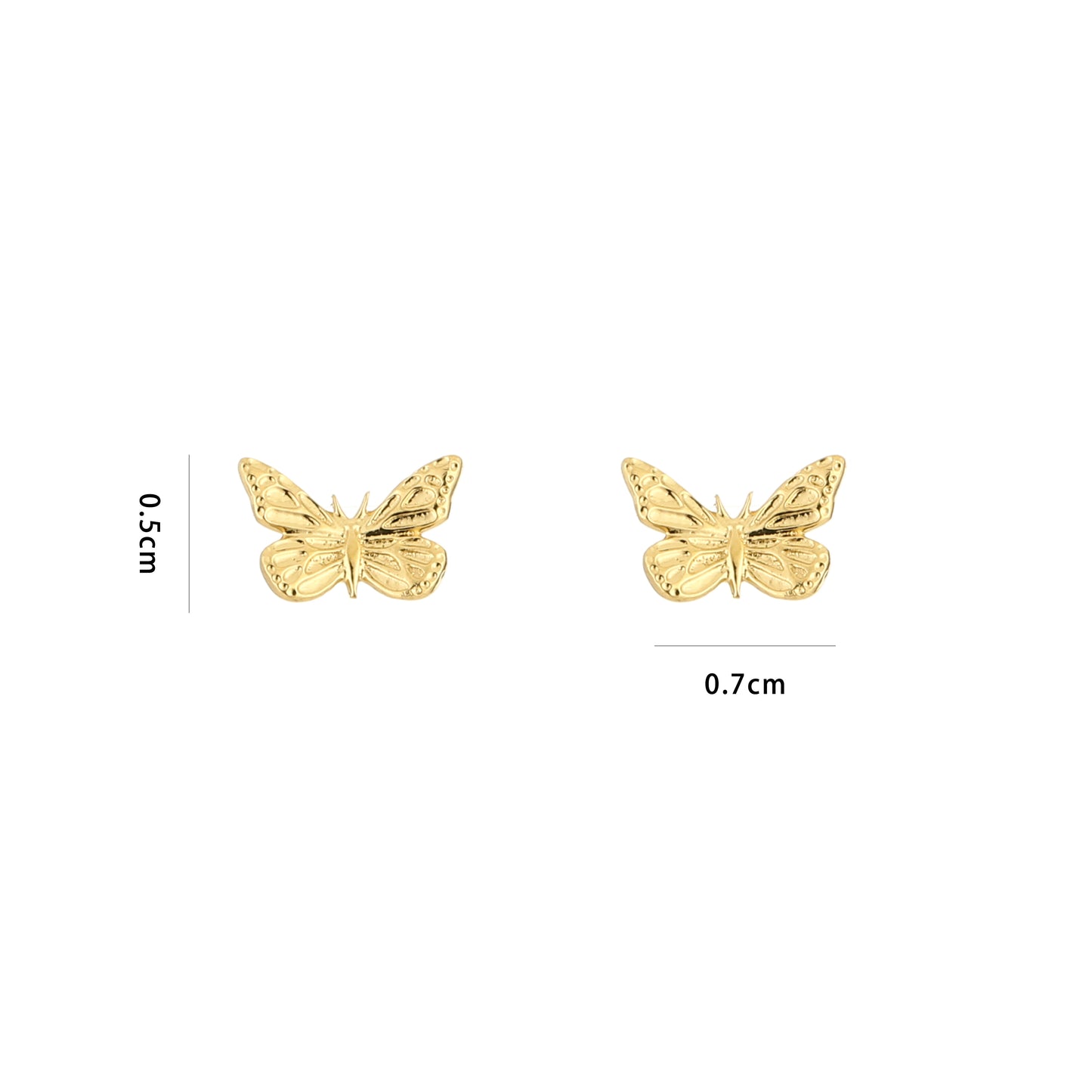 Michelle vlinder oorbelletjes zilver