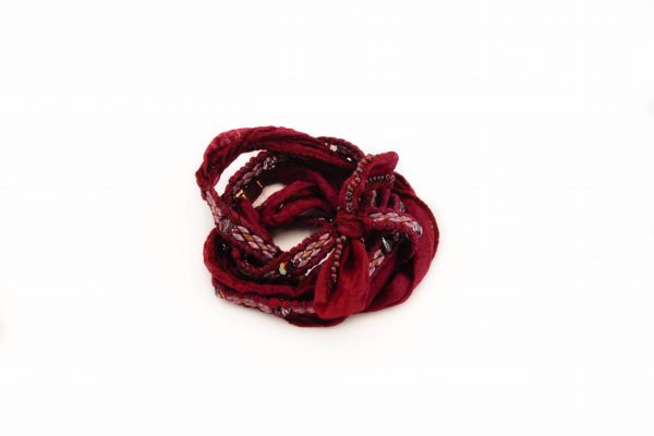Oakbrown, wrapbracelet, wikkelarmband, armband, bracelet, beads, silk, zijde